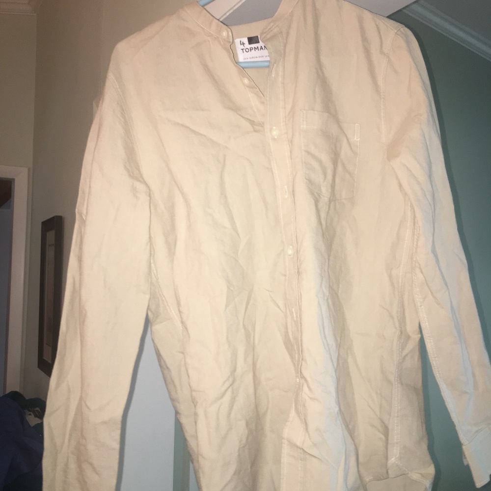 Topman beige M button down